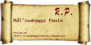 Rózsahegyi Paula névjegykártya
